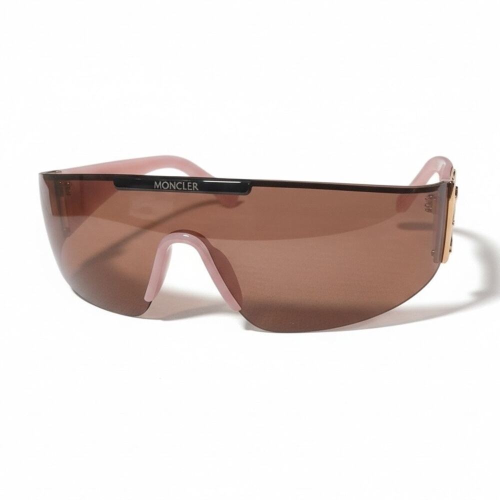 Authentic Moncler Ombrate ML0247 72E Pink and Gold Frames Smoky Lens Sunglasses